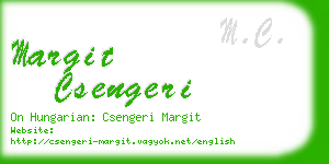 margit csengeri business card